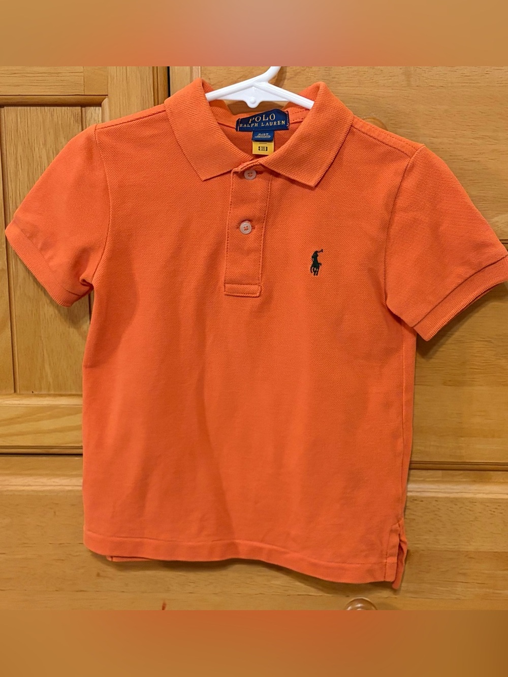 Polo Ralph Lauren Boy’s Orange Polo w/Green Polo Pony Size 2/2T EUC